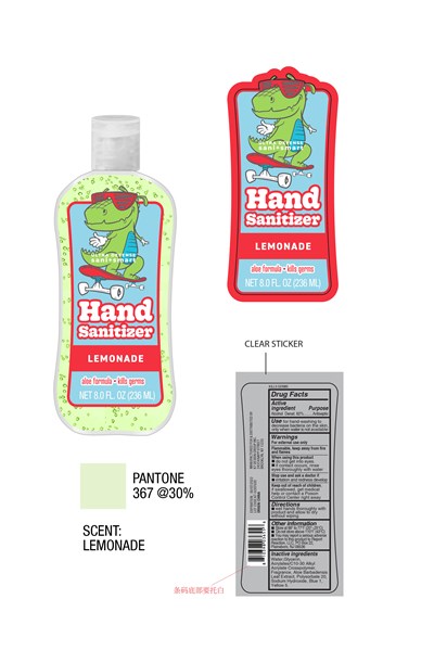 Label (Ultra Defense Sani Smart Lemonade Hand Sanitizer Label Artwork)
